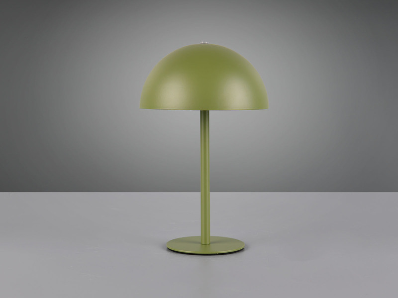 Akku Tischleuchte MUNOZ Grün dimmbar & per USB aufladbar, Höhe 21cm