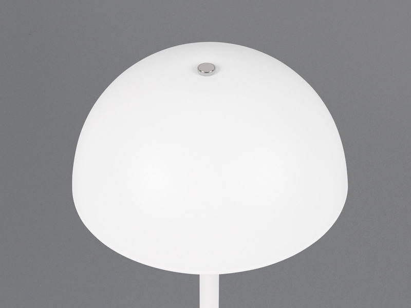 Akku Tischleuchte MUNOZ Weiß dimmbar & per USB aufladbar, Höhe 21cm