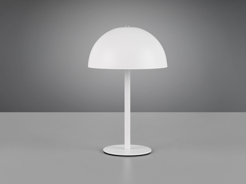 Akku Tischleuchte MUNOZ Weiß dimmbar & per USB aufladbar, Höhe 21cm