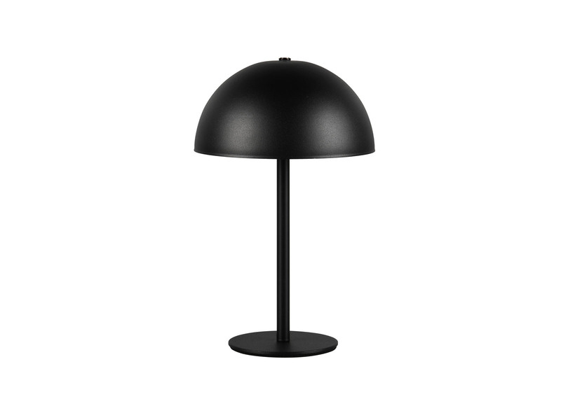 Akku Tischleuchte MUNOZ Schwarz, Touch dimmbar, USB aufladbar, 21cm klein