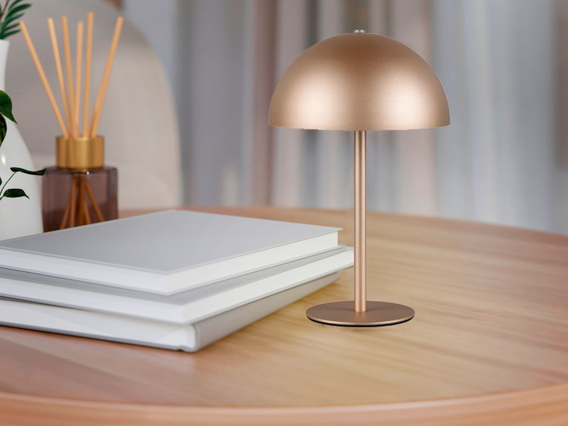 Akku Tischleuchte MUNOZ Coffee dimmbar & per USB aufladbar, Höhe 21cm