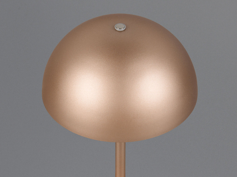 Akku Tischleuchte MUNOZ Coffee dimmbar & per USB aufladbar, Höhe 21cm