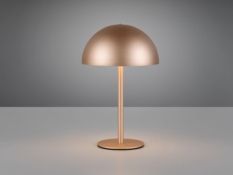 Akku Tischleuchte MUNOZ Coffee dimmbar & per USB aufladbar, Höhe 21cm