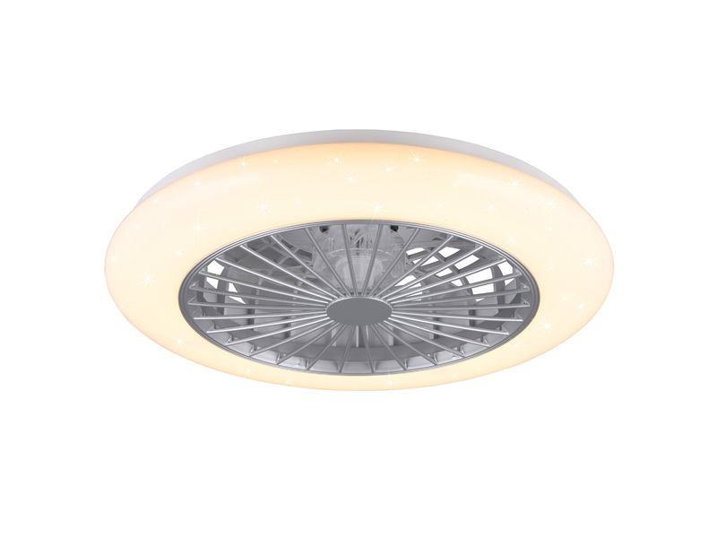 RGB LED Deckenleuchte mit Ventilator, Fernbedienung & Wandhalterung Ø50cm