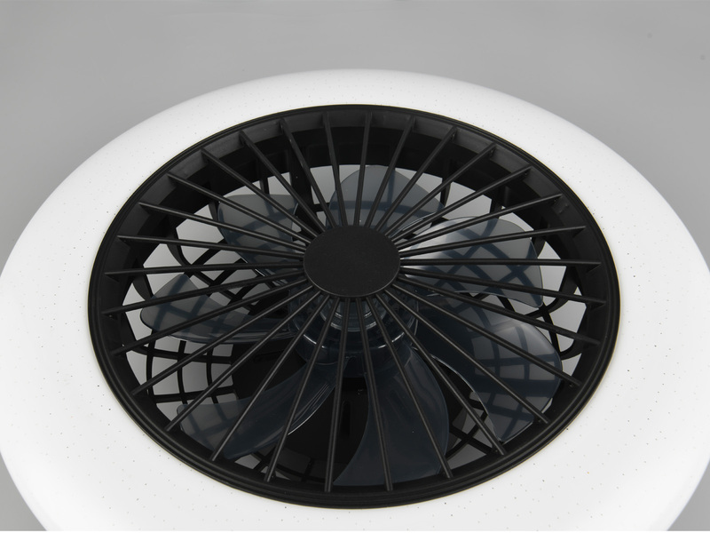 LED Deckenleuchte mit Ventilator, Fernbedienung & Wandhalterung, Ø50cm