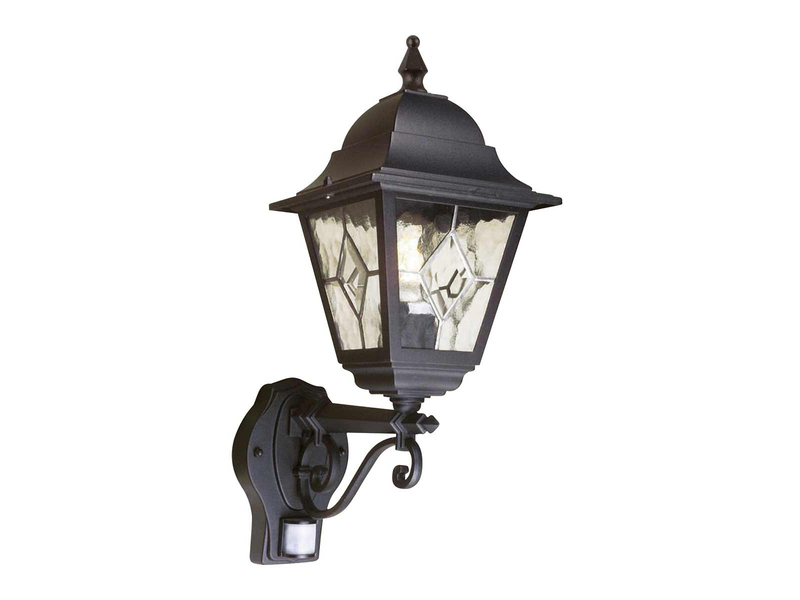 LED Außenwandleuchte Laterne stehend mit Bewegungsmelder, Höhe 47cm