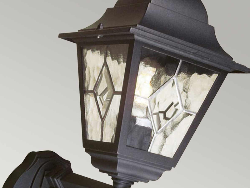 LED Außenwandleuchte Laterne stehend mit Bewegungsmelder, Höhe 47cm