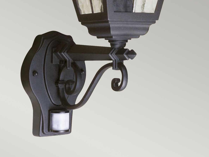 LED Außenwandleuchte Laterne stehend mit Bewegungsmelder, Höhe 47cm