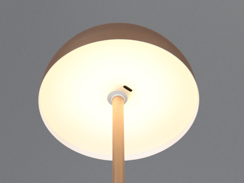 2er SET Akku Tischlampen Coffee, Touch dimmbar, USB aufladbar, 21cm klein