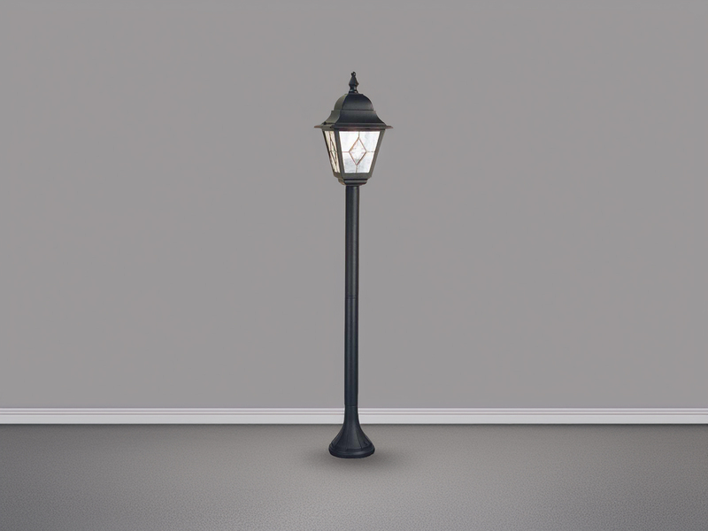 LED Außen Wegeleuchte im Landhausstil Laterne mit Bleiglas, Höhe 109cm
