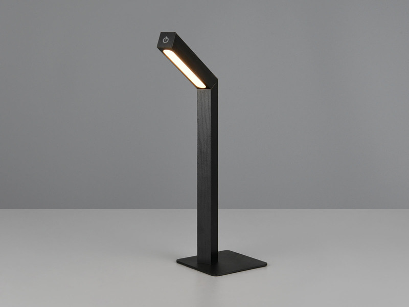 Magnetische Akku Schreibtischlampe SKIP Schwarz, dimmbar, Höhe 37cm