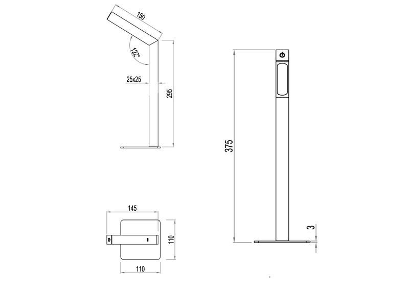 Magnetische Akku Schreibtischlampe SKIP Holzfarben, dimmbar, Höhe 37cm