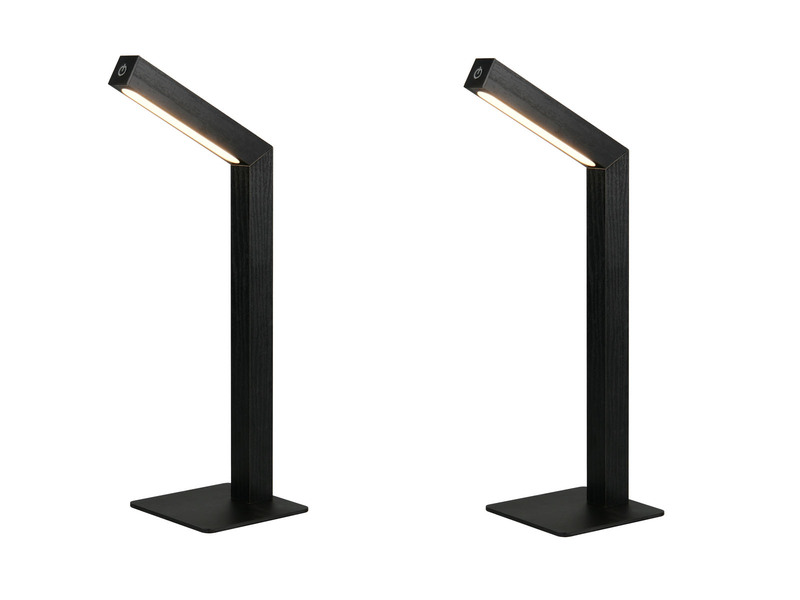2er SET Akku Schreibtischlampen magnetisch in Schwarz, Höhe 37cm