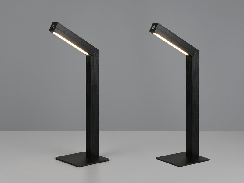 2er SET Akku Schreibtischlampen magnetisch in Schwarz, Höhe 37cm
