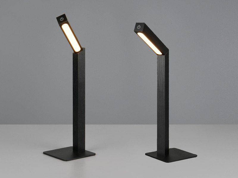 2er SET Akku Schreibtischlampen magnetisch in Schwarz, Höhe 37cm