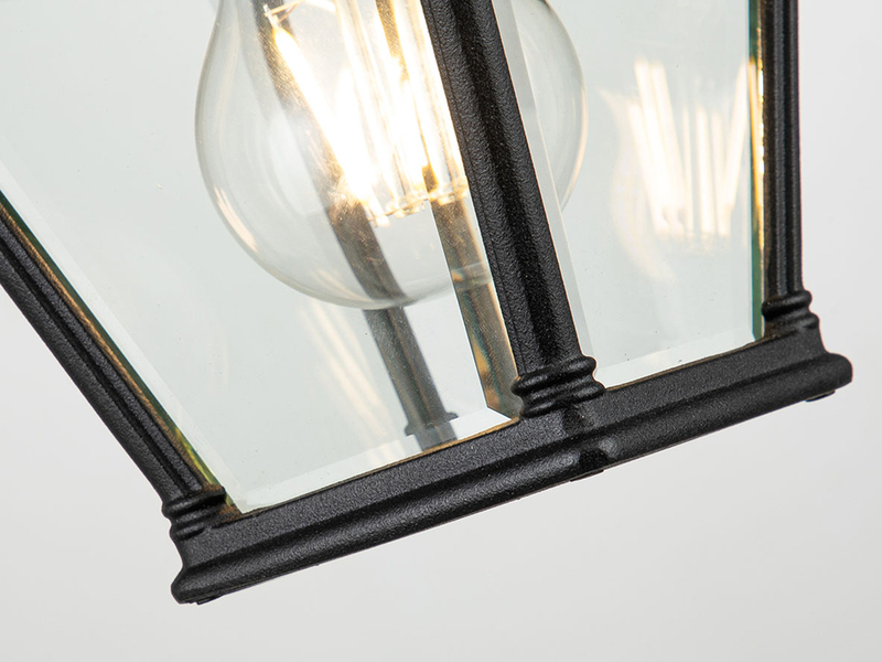 Außenwandleuchte BAYVIEW kleine Landhausstil Hängelaterne, Höhe 27,5cm