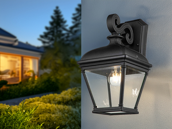 Außenwandleuchte BAYVIEW große Landhausstil Hängelaterne, Höhe 42cm