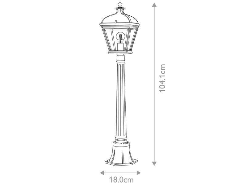 Wegeleuchte BAYVIEW Gartenlaterne im Landhausstil, Höhe 104cm