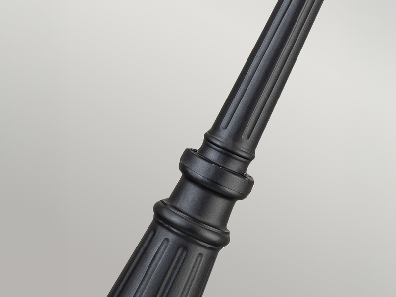 Straßenlaterne BAYVIEW im Landhausstil Aluminium Schwarz, Höhe 216cm