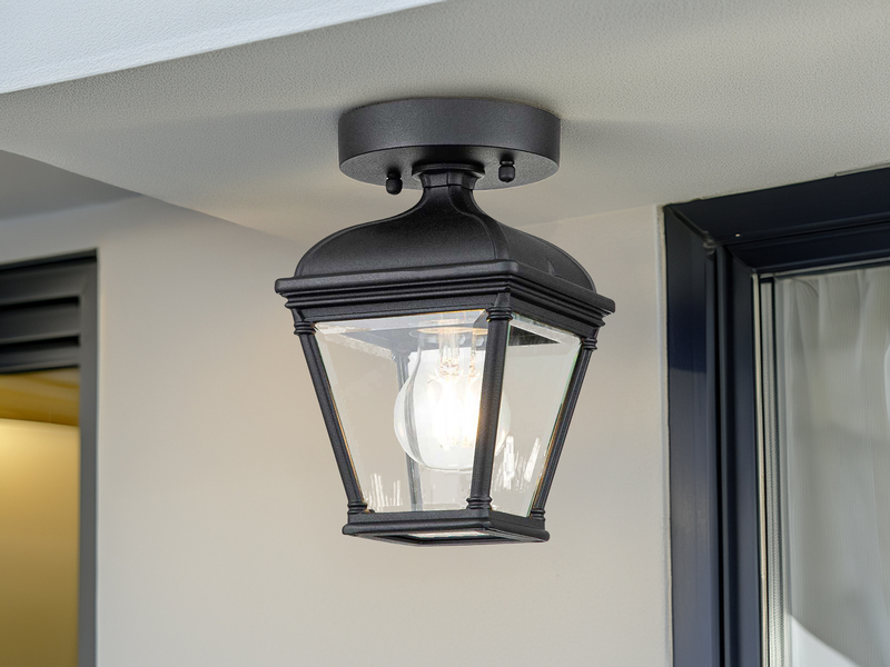 Außen Deckenleuchte BAYVIEW Laterne im Landhausstil, Höhe 22,5cm