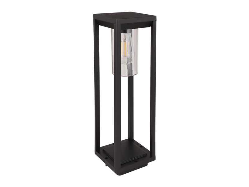 Wegeleuchte CANDELA Laterne aus Druckguss Aluminium in Schwarz, H: 50cm