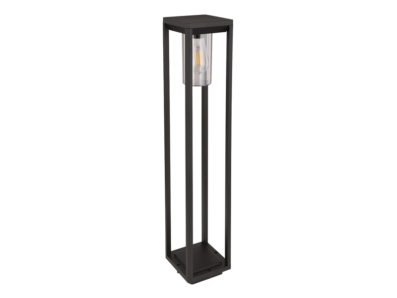 Wegeleuchte CANDELA Laterne aus Druckguss Aluminium in Schwarz, H: 80cm