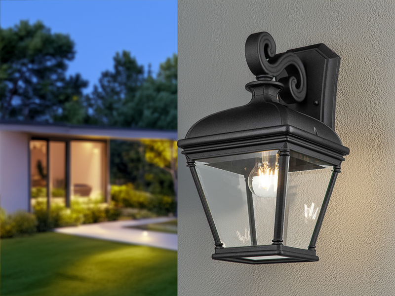 LED Außenwandleuchte große Landhausstil Hängelaterne, Höhe 42cm