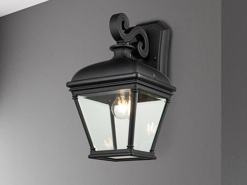 LED Außenwandleuchte große Landhausstil Hängelaterne, Höhe 42cm