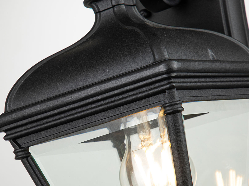 LED Außenwandleuchte Landhausstil Hängelaterne, Höhe 33,5cm
