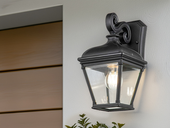 LED Außenwandleuchte Landhausstil Hängelaterne, Höhe 33,5cm