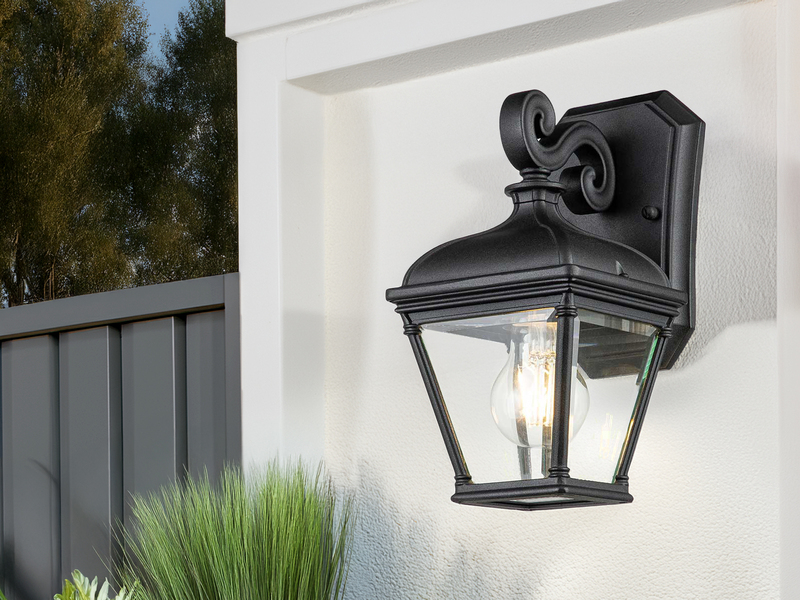 LED Außenwandleuchte kleine Landhausstil Hängelaterne, Höhe 27,5cm