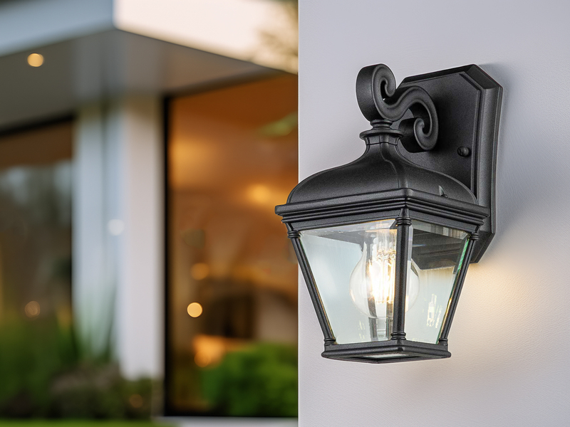 LED Außenwandleuchte kleine Landhausstil Hängelaterne, Höhe 27,5cm