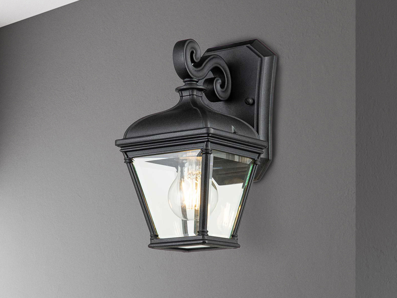 LED Außenwandleuchte kleine Landhausstil Hängelaterne, Höhe 27,5cm