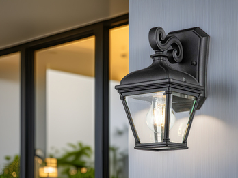 LED Außenwandleuchte kleine Landhausstil Hängelaterne, Höhe 27,5cm