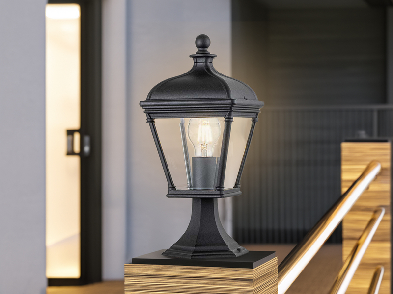LED Sockelleuchte Garten Laterne im Landhausstil, Höhe 39,5cm