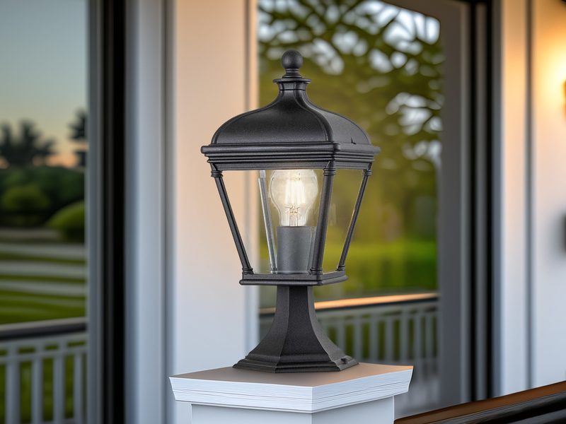 LED Sockelleuchte Garten Laterne im Landhausstil, Höhe 39,5cm