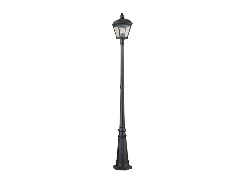 LED Straßenlaterne im Landhausstil Aluminium Schwarz, Höhe 216cm