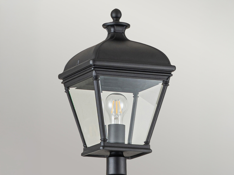 LED Straßenlaterne im Landhausstil Aluminium Schwarz, Höhe 216cm