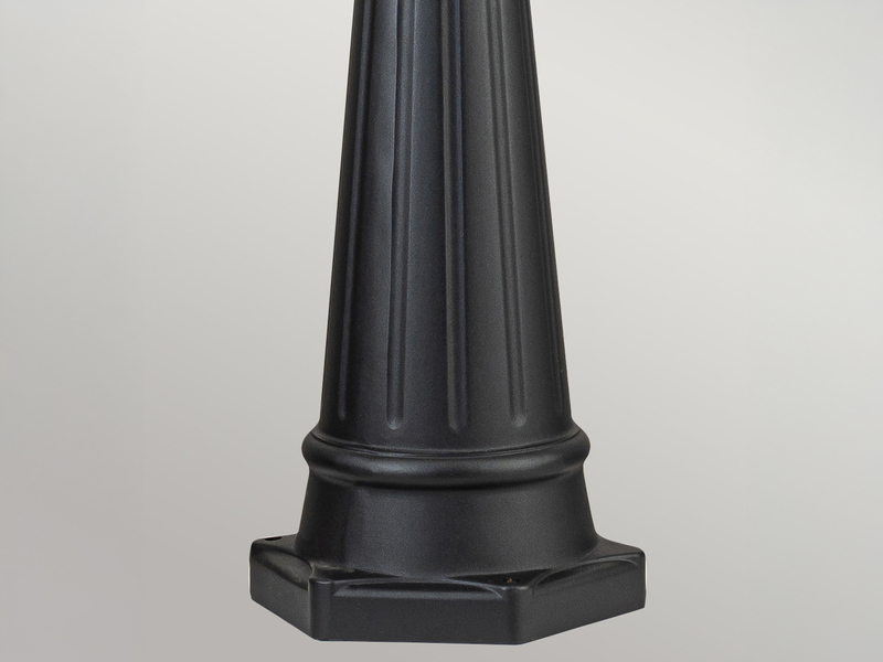 LED Straßenlaterne im Landhausstil Aluminium Schwarz, Höhe 216cm