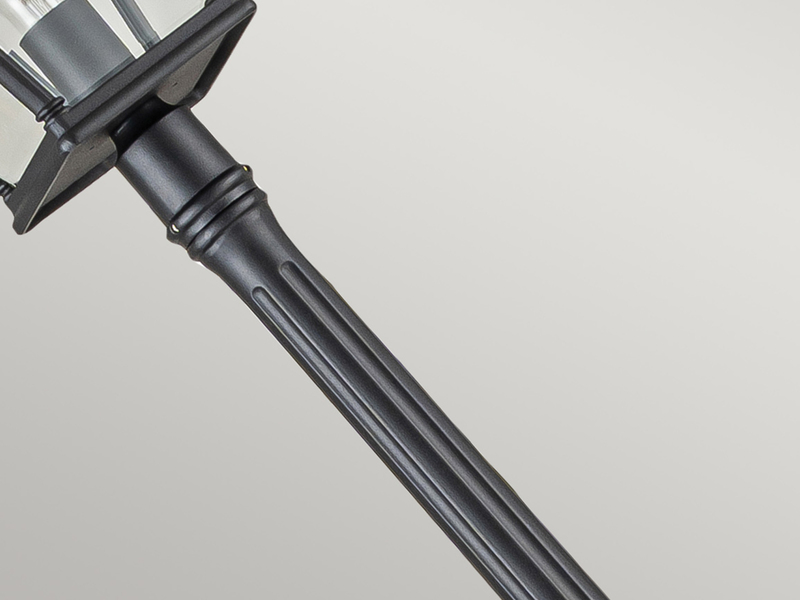 LED Straßenlaterne im Landhausstil Aluminium Schwarz, Höhe 216cm