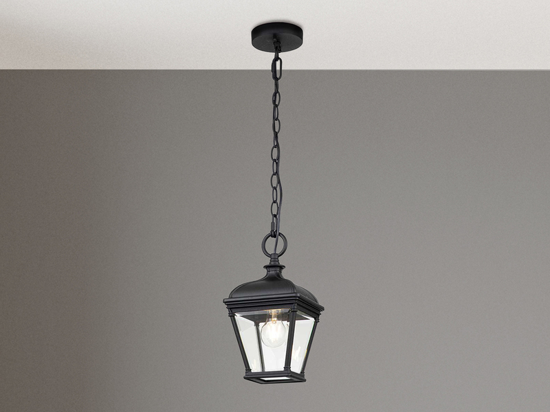 LED Outdoor Hängelampe Kettenlaterne Landhausstil, max. Höhe 141cm