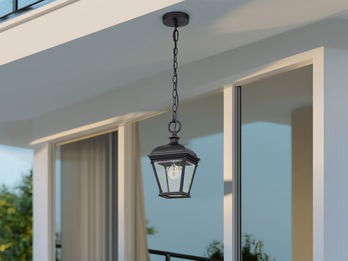 LED Outdoor Hängelampe Kettenlaterne Landhausstil, max. Höhe 141cm