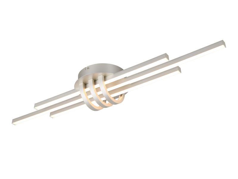 LED Deckenleuchte CINTO in Silber, dimmbar, 81cm lang