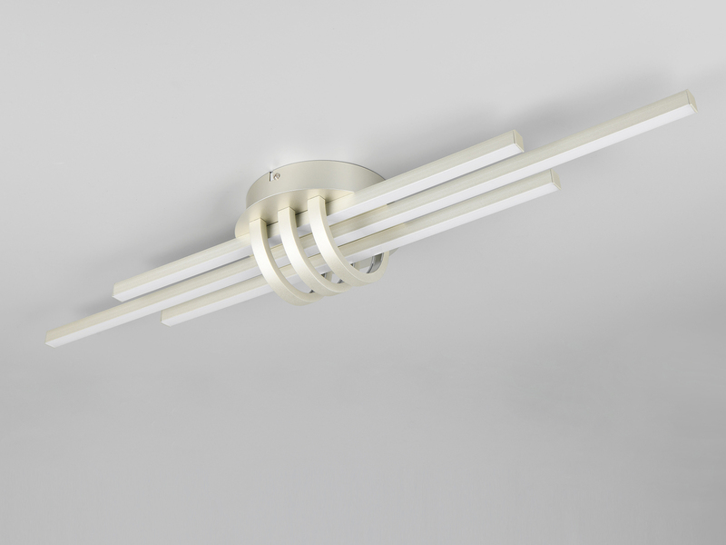 LED Deckenleuchte CINTO in Silber, dimmbar, 81cm lang