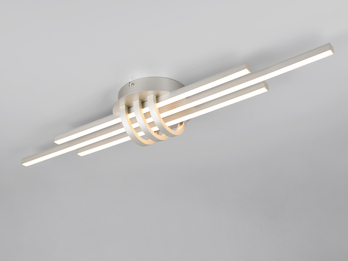 LED Deckenleuchte CINTO in Silber, dimmbar, 81cm lang