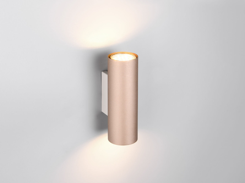 LED Up Down Wandleuchte Metall Coffee, Höhe 18cm