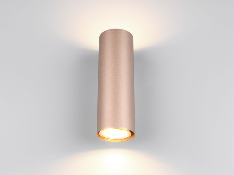 Up Down Wandleuchte Metall Coffee mit GU10 LED, Höhe 18cm