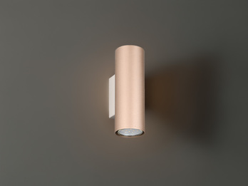 LED Up Down Wandleuchte Metall Coffee, Höhe 18cm
