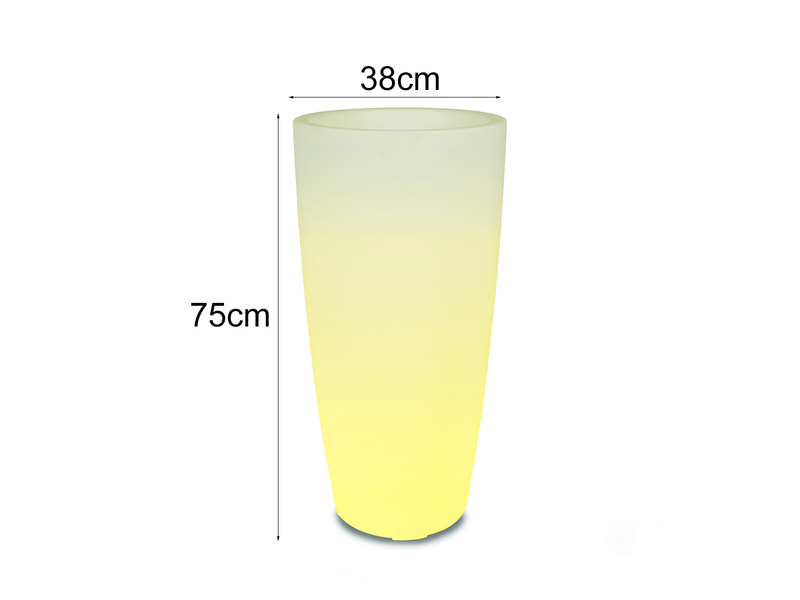 2er Set LED Blumentopfleuchten mit RGB Farbwechsel für Innen & Außen, Höhe 75cm