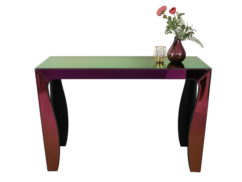 Konsolentisch VERRO mit Spiegelglas mehrfarbig, Breite 110cm